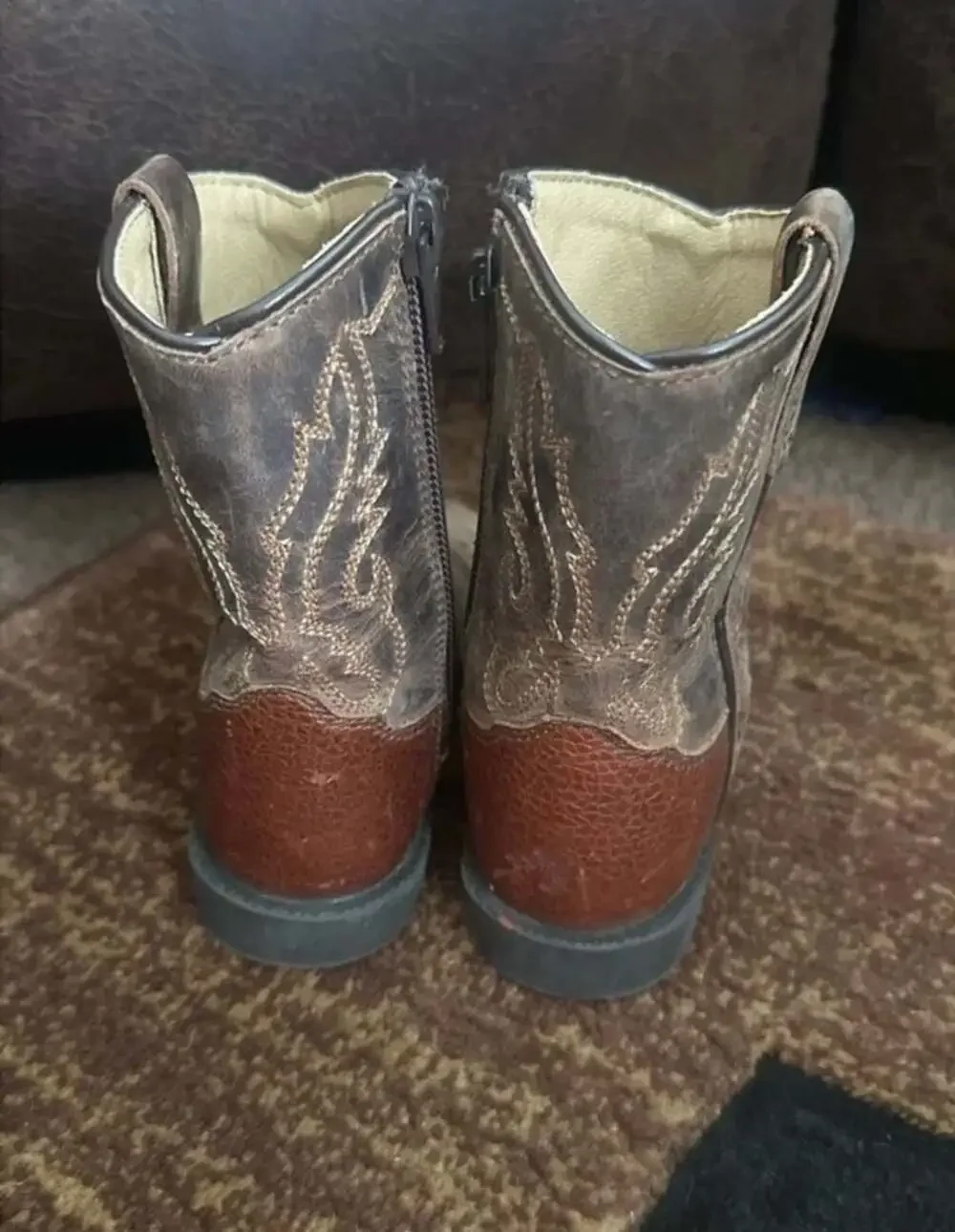 Smoky Mountain Autry Western Boots Size 6 Toddler Brown Leather